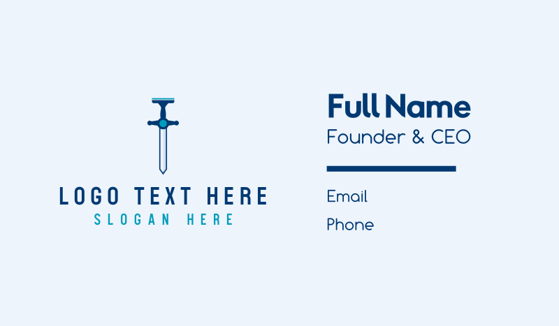 Clean Squeegee Sword Business Card